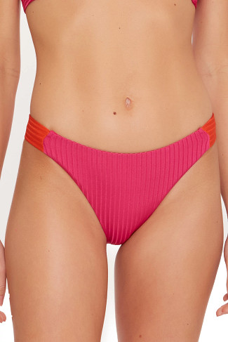 PINK PEPPERCORN Textured Tab Side Hipster Bikini Bottom