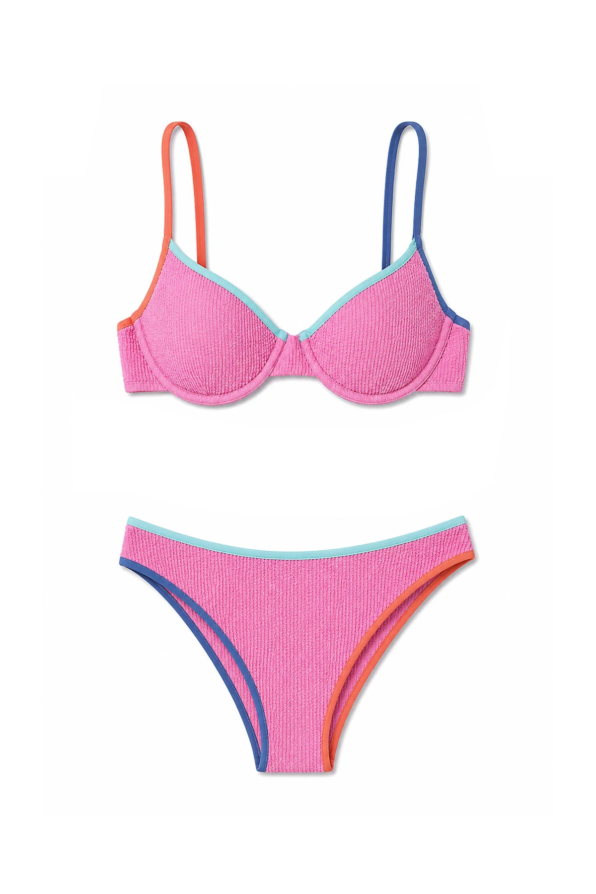 COTTON CANDY SCRUNCH Addie Underwire Bikini Top image number 3
