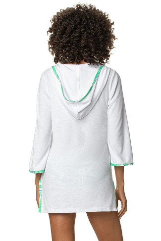 WHITE Hooded Terry Tunic