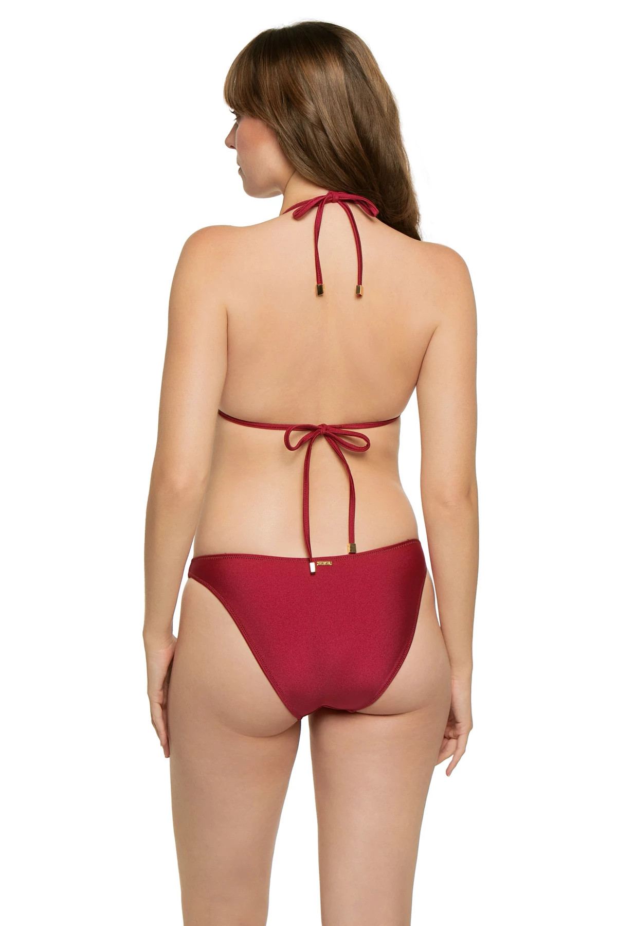 BLACK CHERRY Annabelle Triangle Bikini Top image number 2