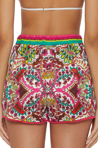 MULTI Hawaiian Garden Pocket Shorts