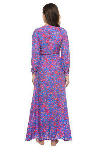 BLOOM PRINT PERSIAN Kate Wrap Maxi Dress