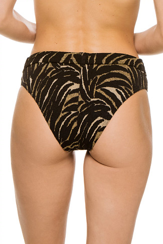 ZEBRA Julia Zebra Printed Belted Hipster Bikini Bottom