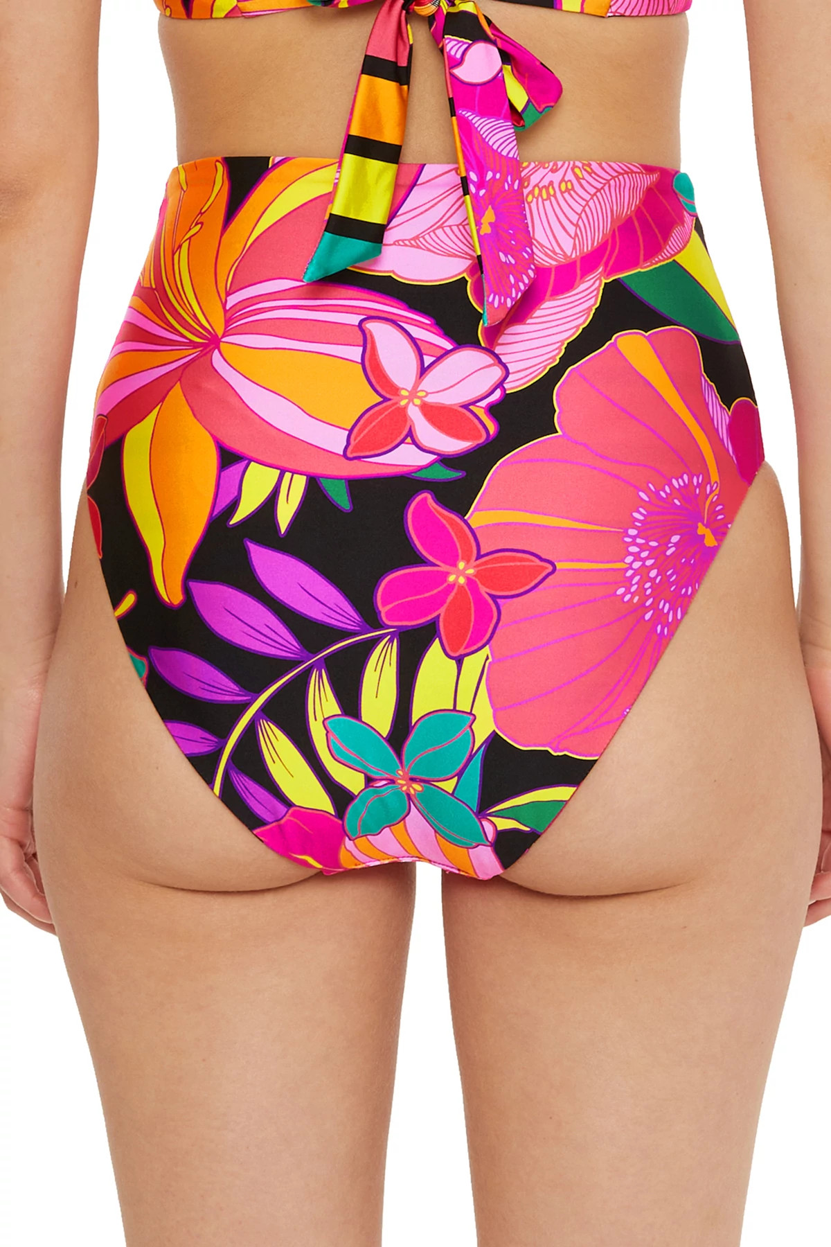 MULTI Solar Floral High Waist Bikini Bottom image number 3