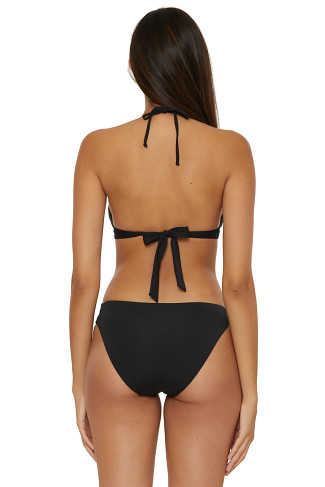 BLACK Avery Halter Bikini Top