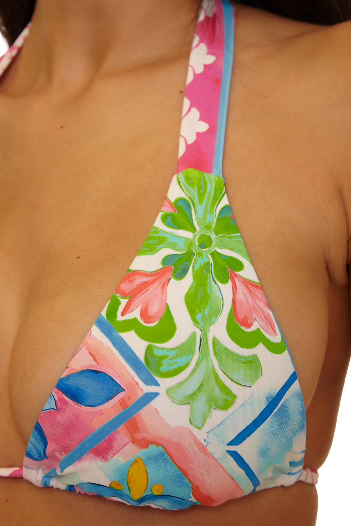 MULTI Cheryl Reversible Triangle Bikini Top image number 6