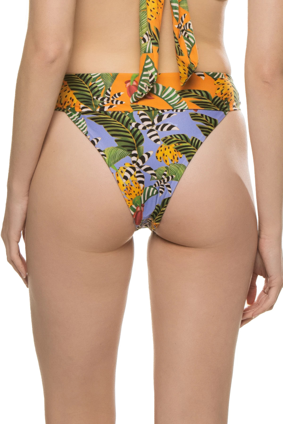 STRIPED BANANAS Striped Bananas Brazilian High Waist Bikini Bottom image number 2