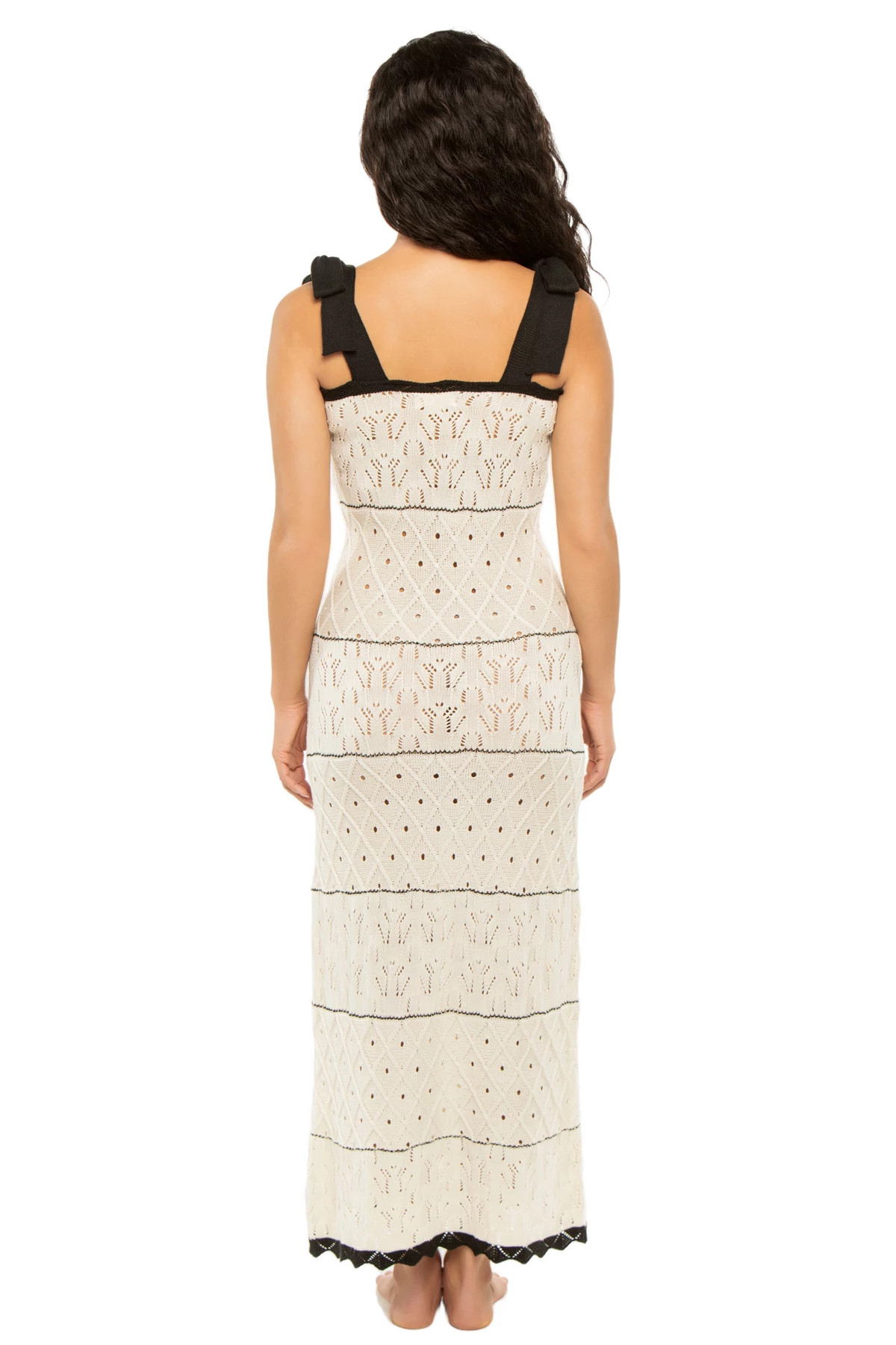 WHITE/BLACK Valeria Maxi Dress image number 2