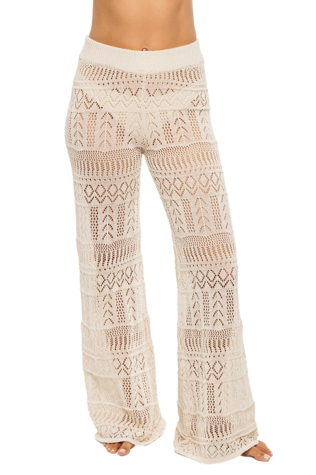 NATURAL Crochet Pants image number 1