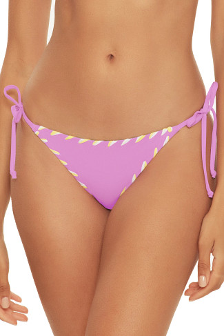 ORCHID/SEA GLASS Demi Reversible Tie Side Hipster Bikini Bottom