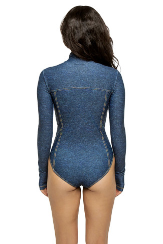 DENIM BLUE Danielle Denim Blue Bodysuit