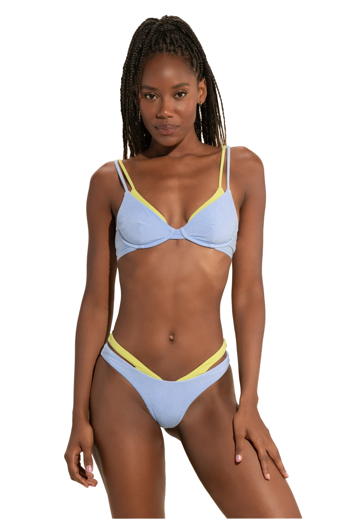 Solid Shimmer - Underwire Bikini Top for Women