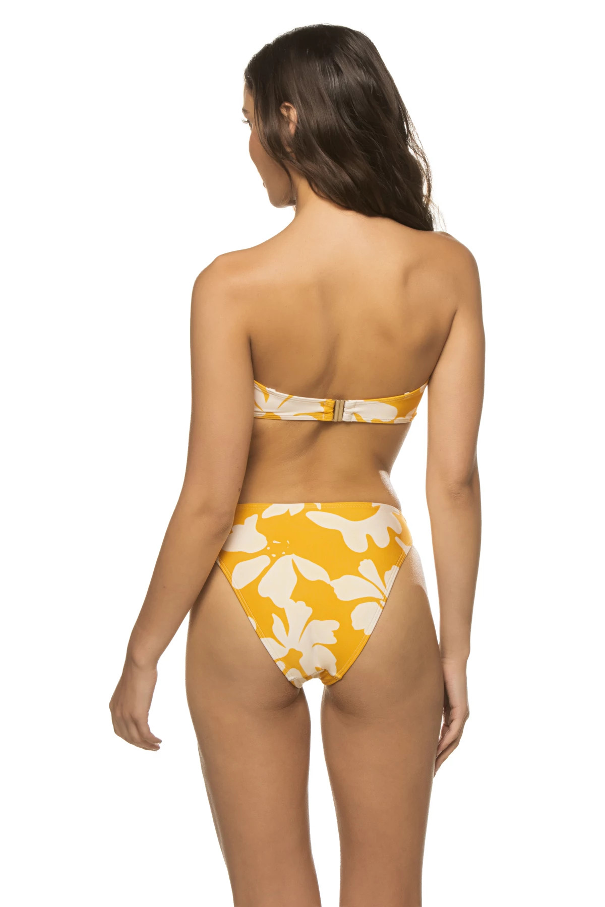 Crinkle Swim Hipster Bikini Bottoms in Marigold