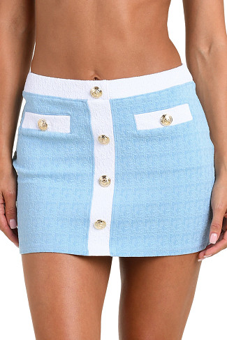 POWDER BLUE Coco High Waist Swim Cover Skirt