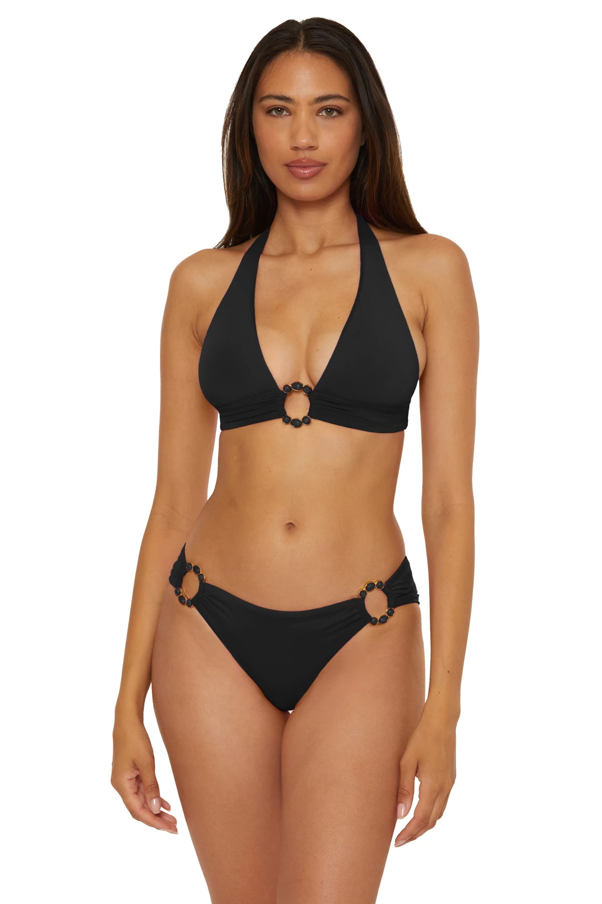 BLACK Mira Halter Bikini Top image number 1