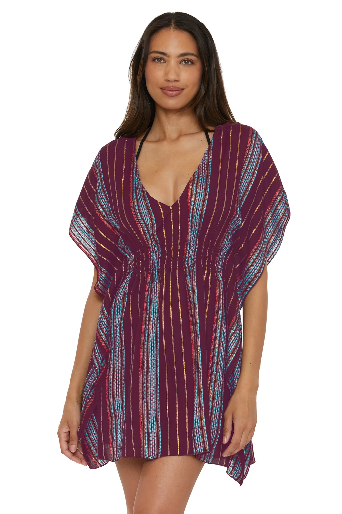 AUBERGINE MULTI Radiance Stripe Tunic image number 1