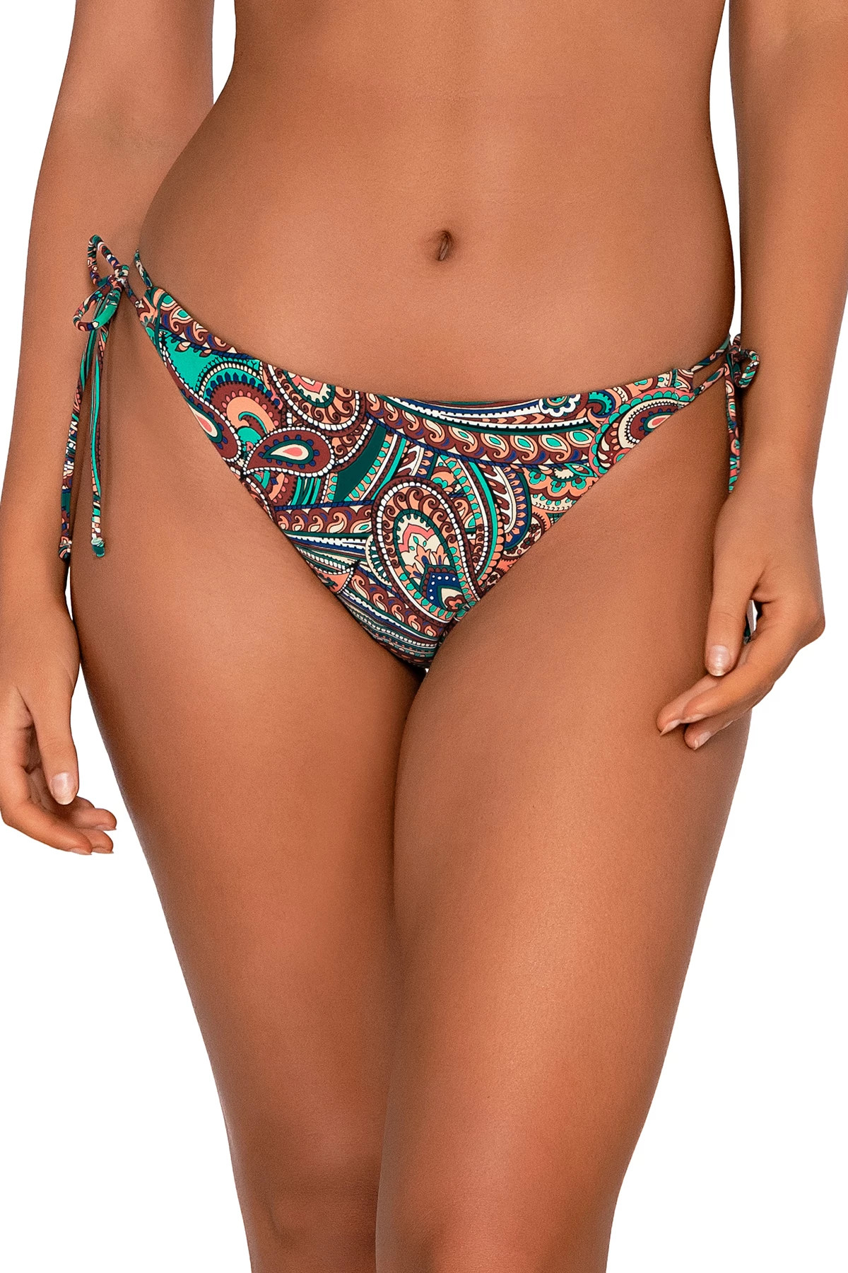 ANDALUSIA Everlee Tie Side Hipster Bikini Bottom image number 1
