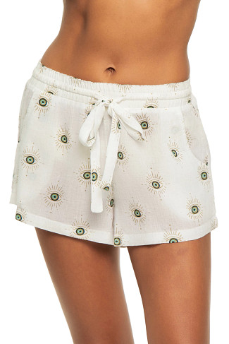 WHITE EVIL EYE Evil Eye Shorts