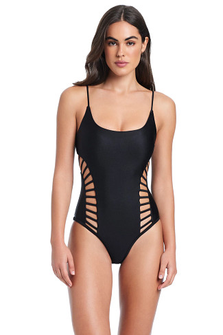 BLACK Shine One Piece Swimsuit