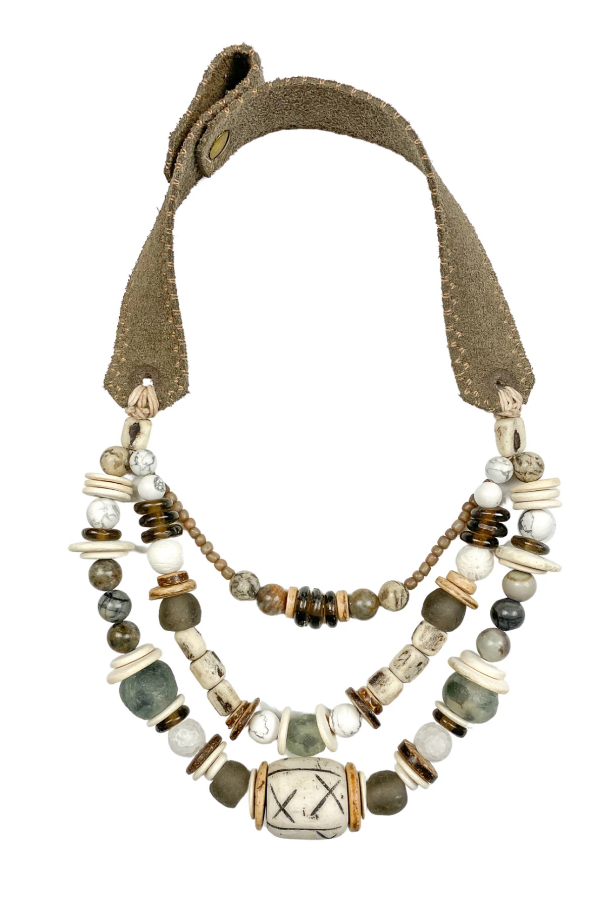 STONE Three Layer Necklace image number 1