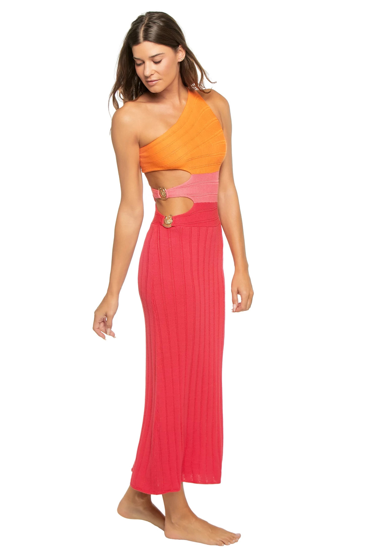 GRADIENT Lauren Asymmetrical Midi Dress  image number 3