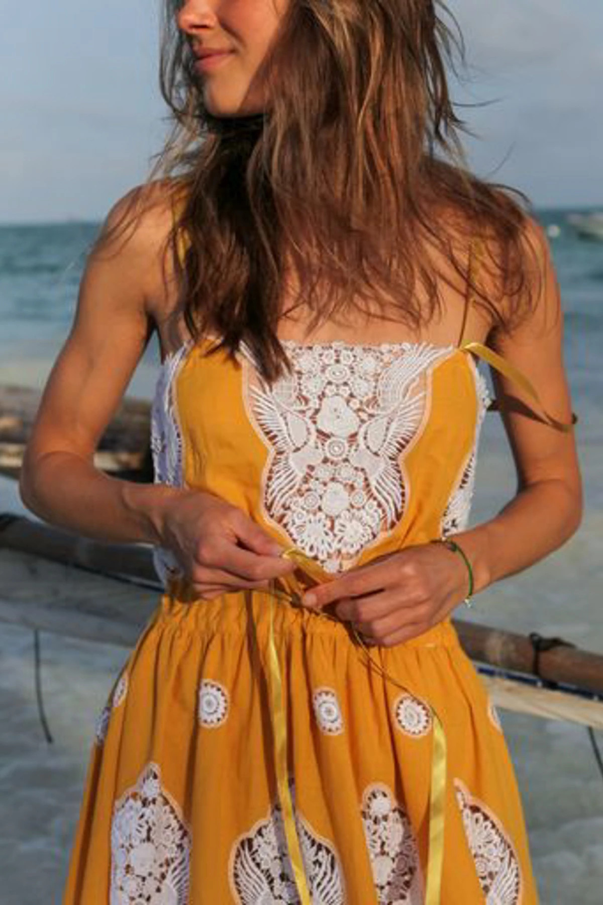 PASSIONFRUIT Brielle Embroidered Mini Dress image number 3