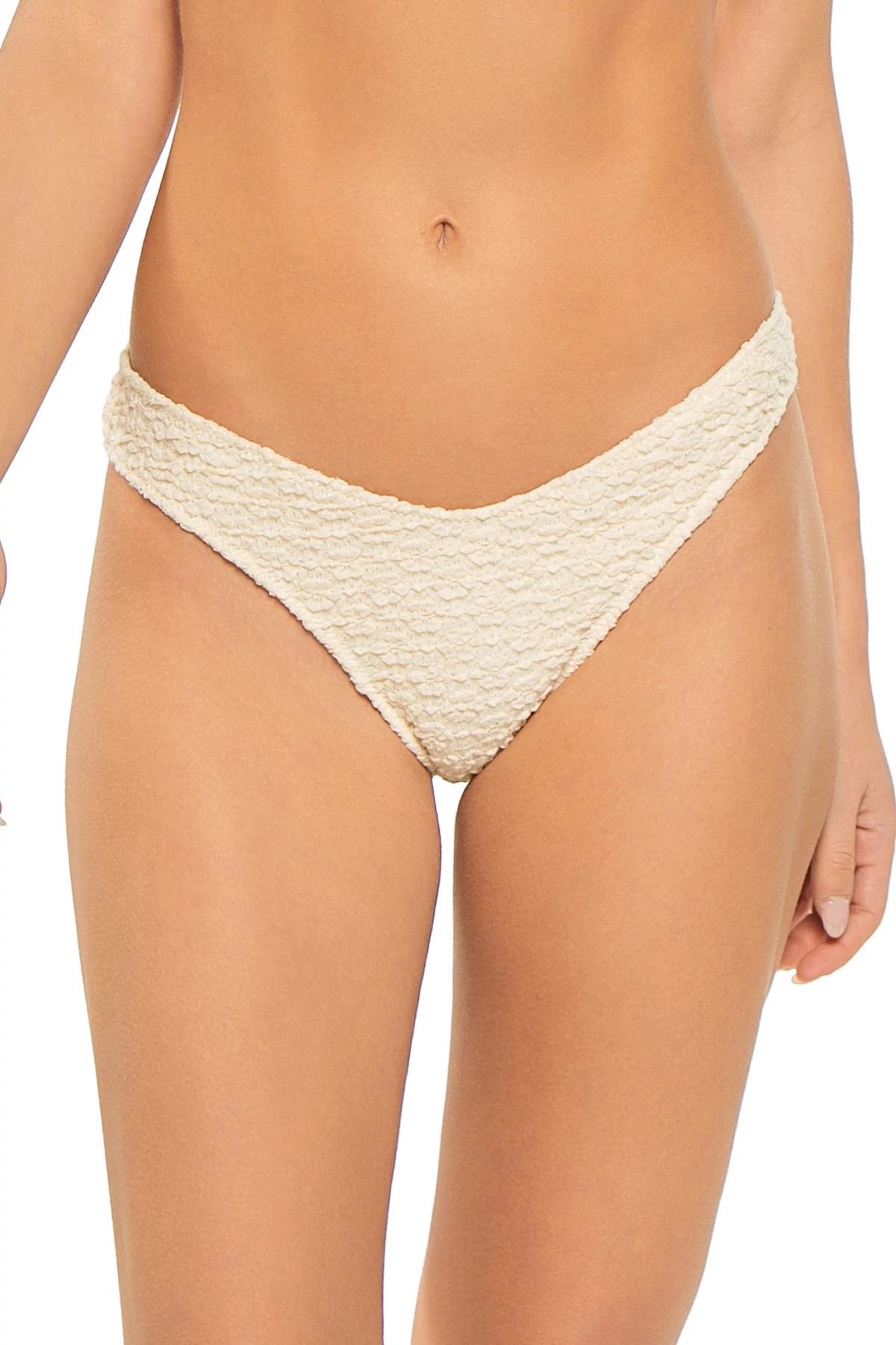 AMALIA TEXTURE Lulu Textured Brazilian Bikini Bottom image number 1