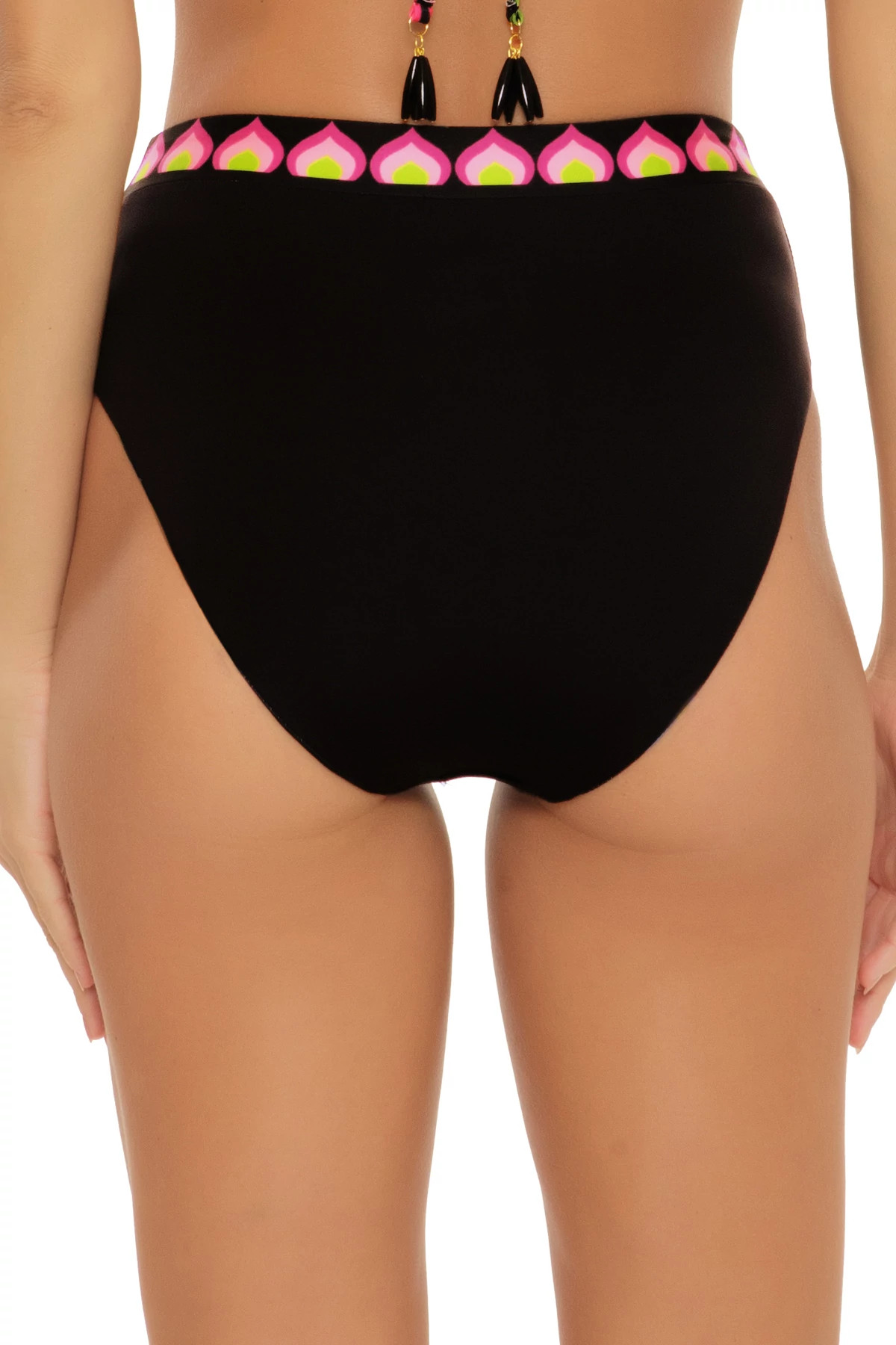 MULTI Reversible Banded High Waist Bikini Bottom image number 3
