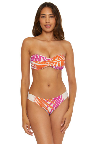 MULTI Sheer Tropics Twist Bandeau Bikini Top
