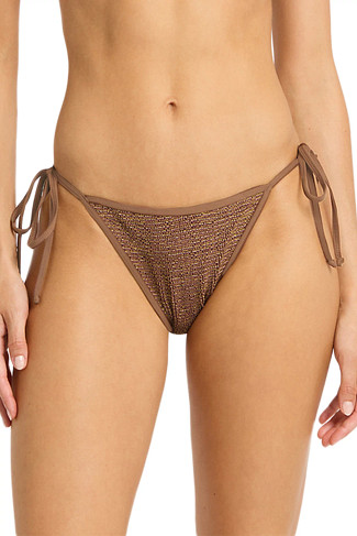 COCOA BUTTER LUREX Anisha Tie Side Hipster Bikini Bottom