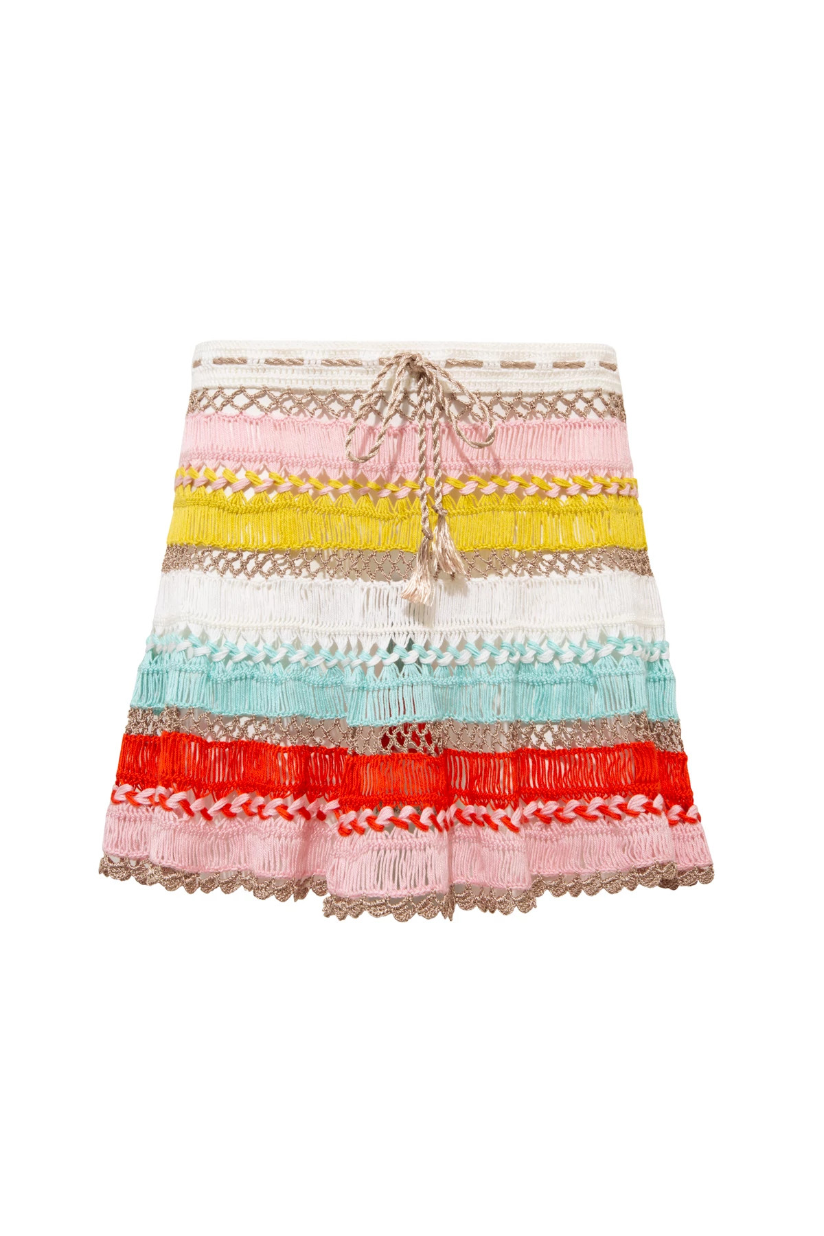 MULTI Cleo Hand-Crocheted Mini Skirt image number 5