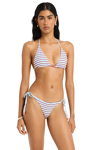 VOLLEY STRIPE Ingrid Crinkle Triangle Bikini Top