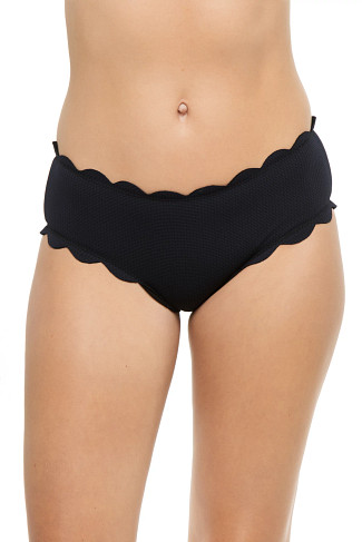 BLACK/INDIGO Spring Scallop Hipster Bikini Bottom
