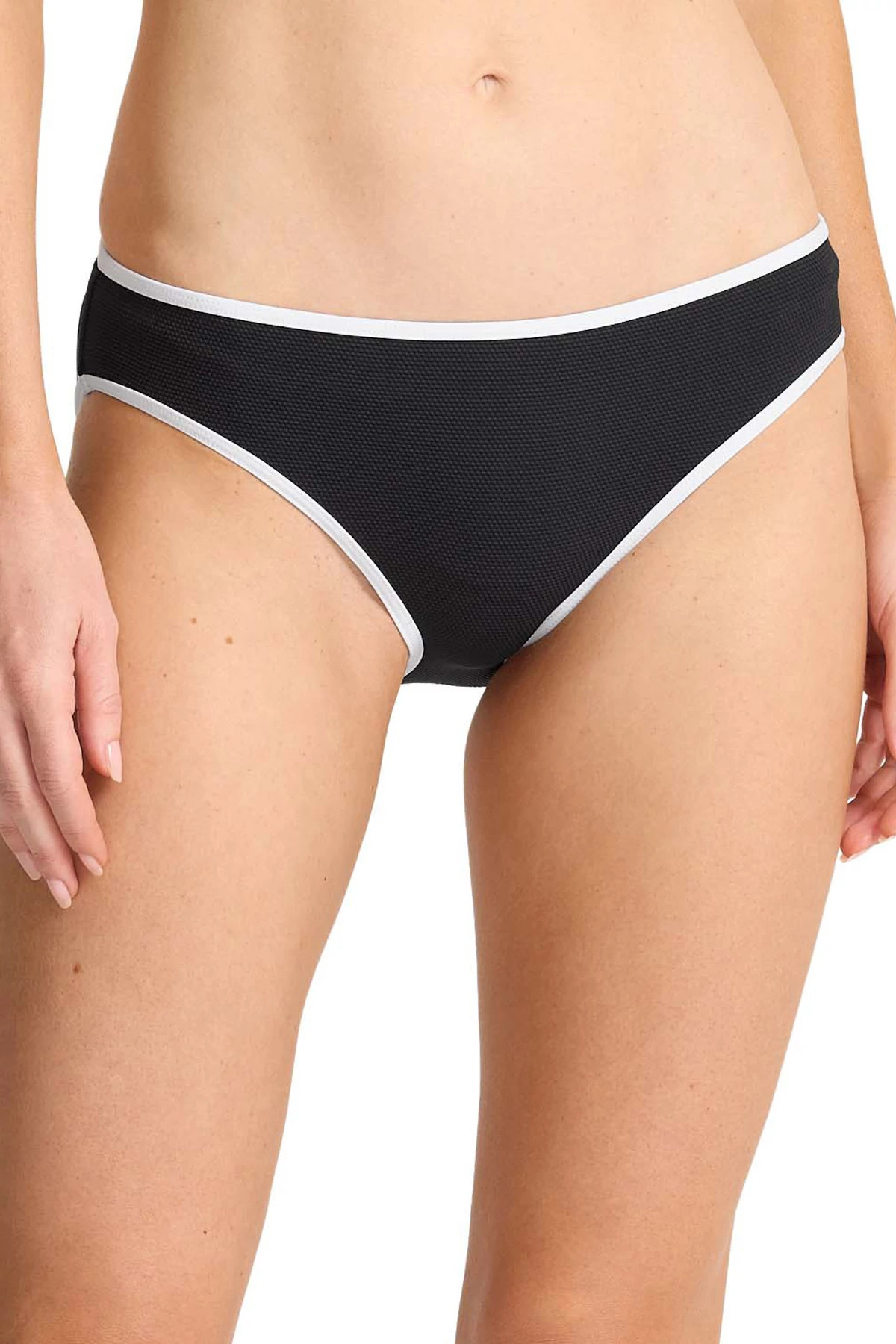 BLACK Island Cays Cabana Hipster Bikini Bottom image number 1