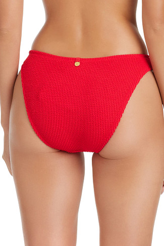 RED Pucker Up High Waist Bikini Bottom