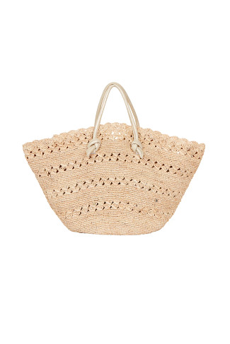 NATURAL/SILVER Salerno Tote Bag