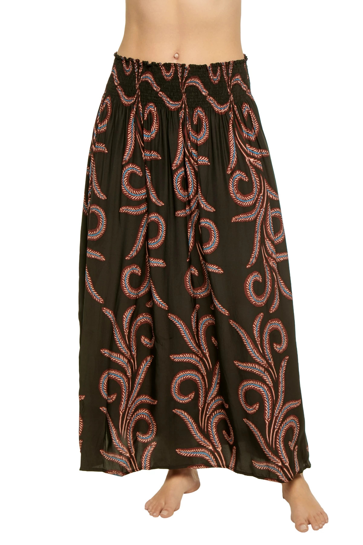 FEATHER BLACK Bella Silk Skirt image number 1