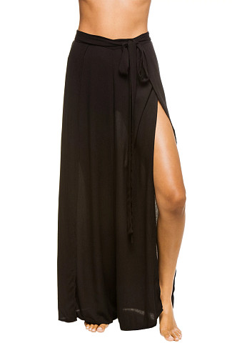 BLACK Tie Front Pants