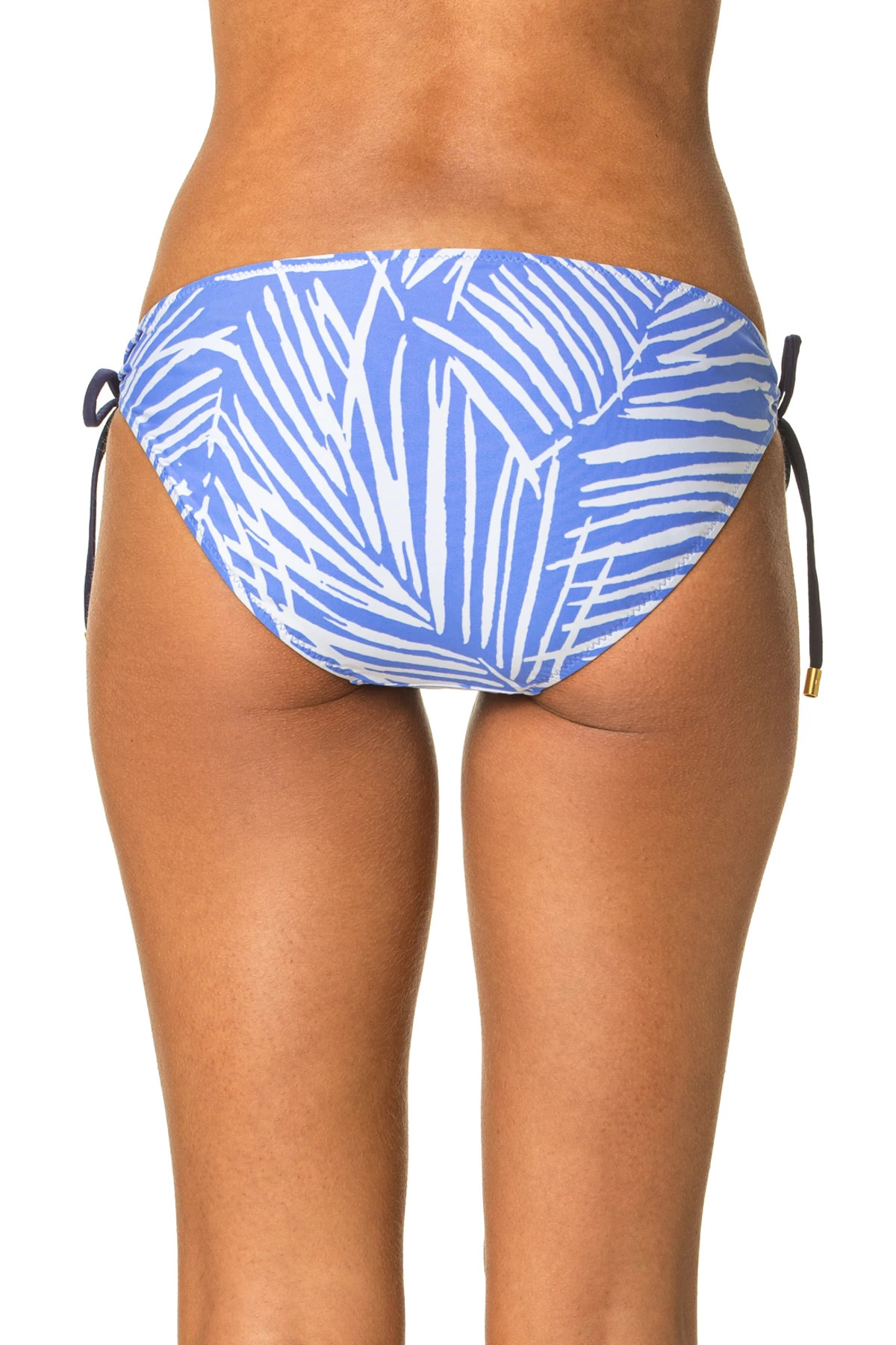 PERIWINKLE Palm Reversible Tie Side Hipster Bikini Bottom image number 3