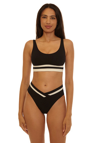 BLACK/TAN Rory Bralette Bikini Top
