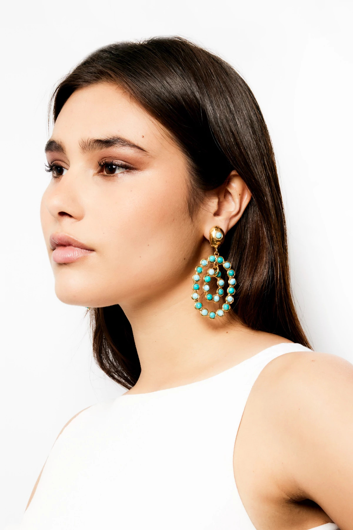 TURQUOISE/LARIMAR Gina Earrings image number 3