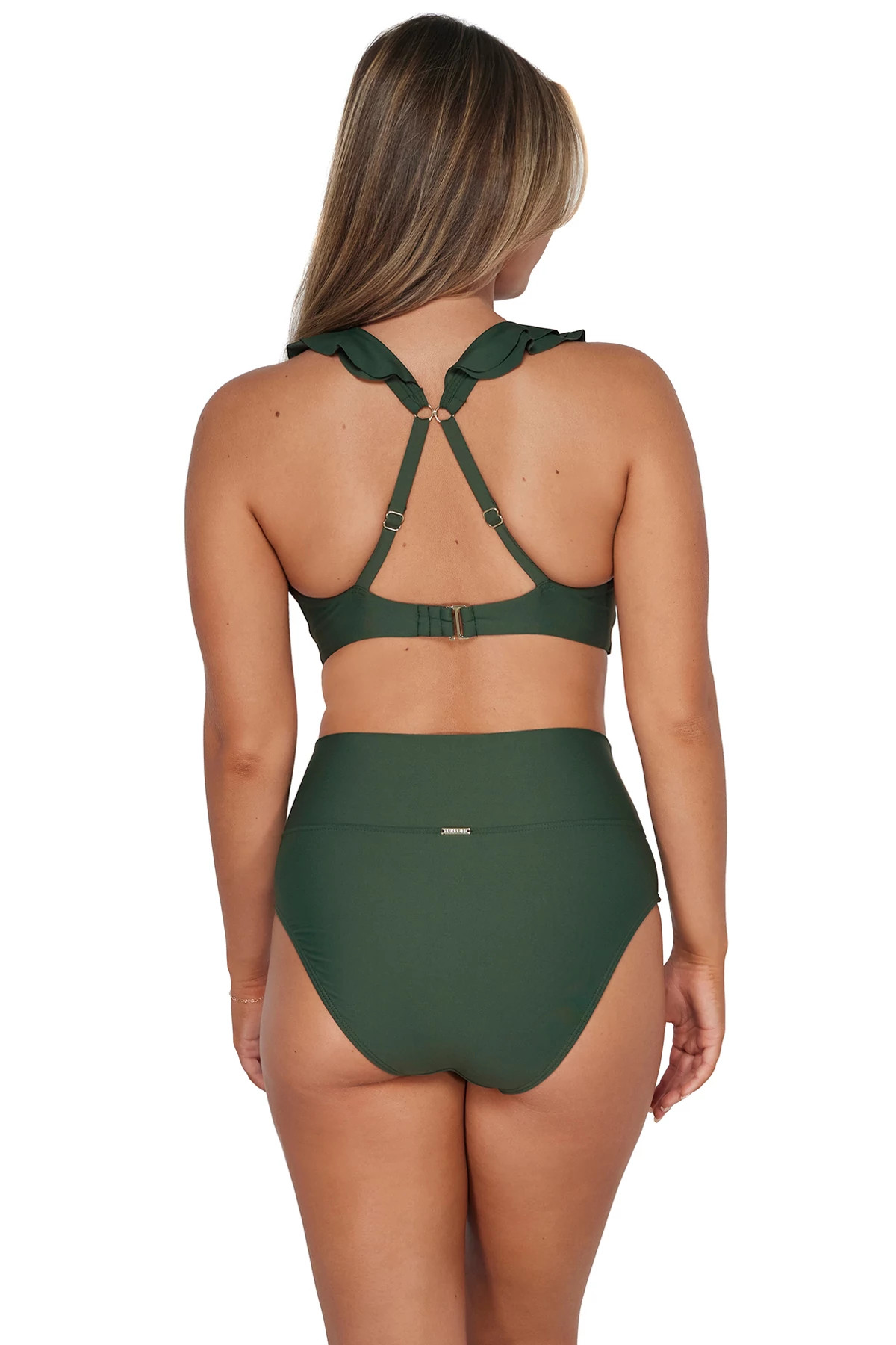 ISLAND GREEN Willa Wireless Bralette Bikini Top (D+ Cup) image number 2