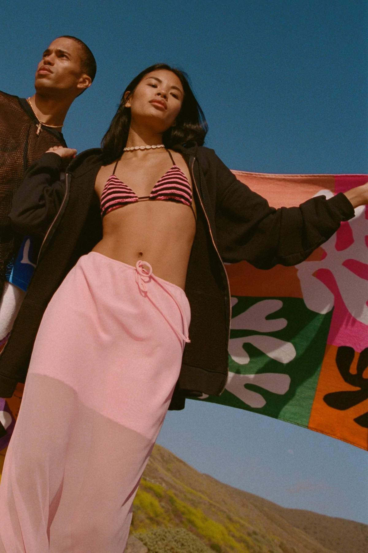 MULTI Snow Flowers Matisse Beach Towel image number 3