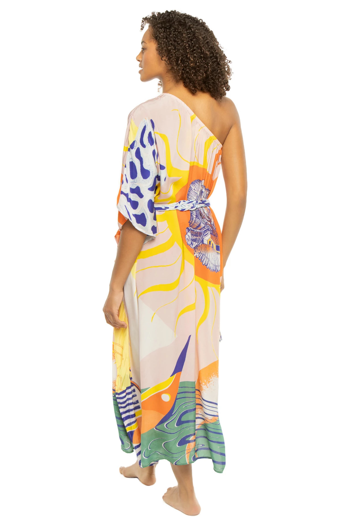 AMORMAR Naviago Asymmetrical Maxi Dress image number 3
