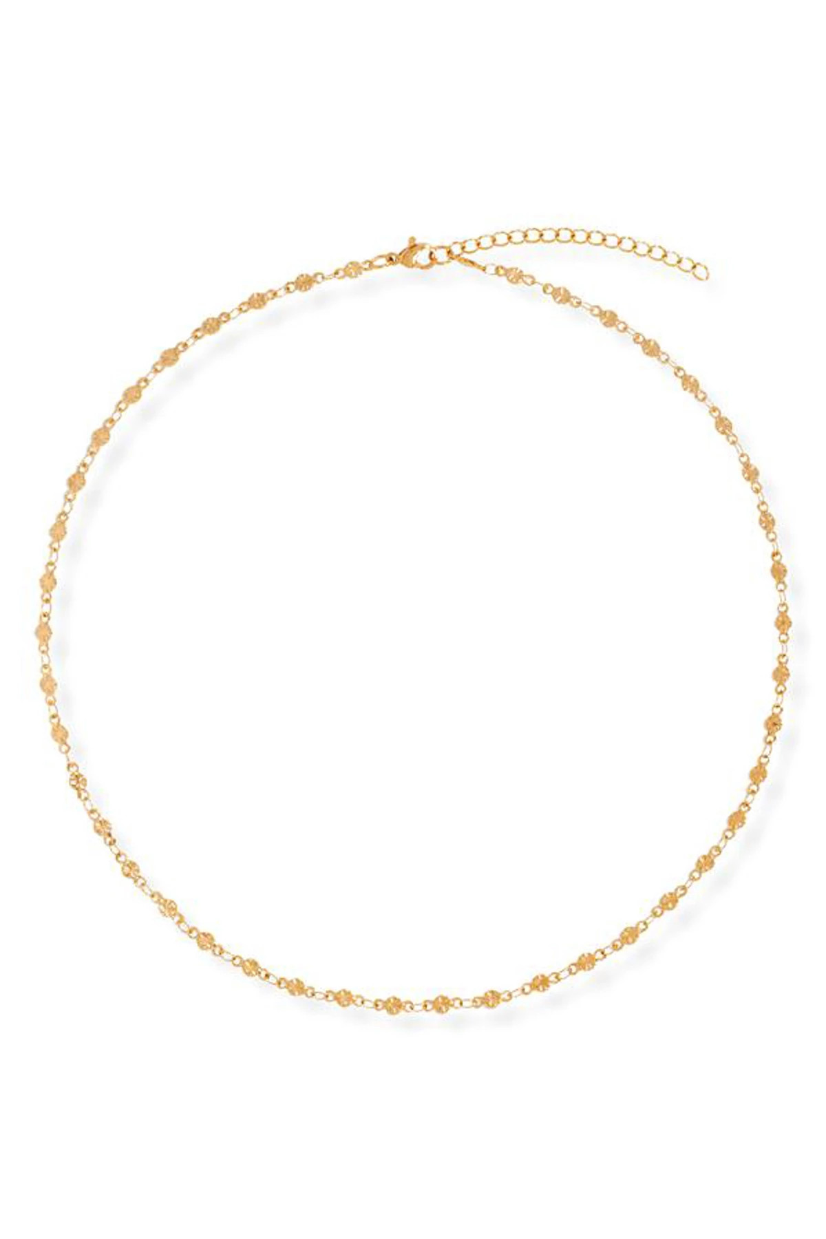 GOLD Garcelle Mini Disc Chain Necklace image number 1