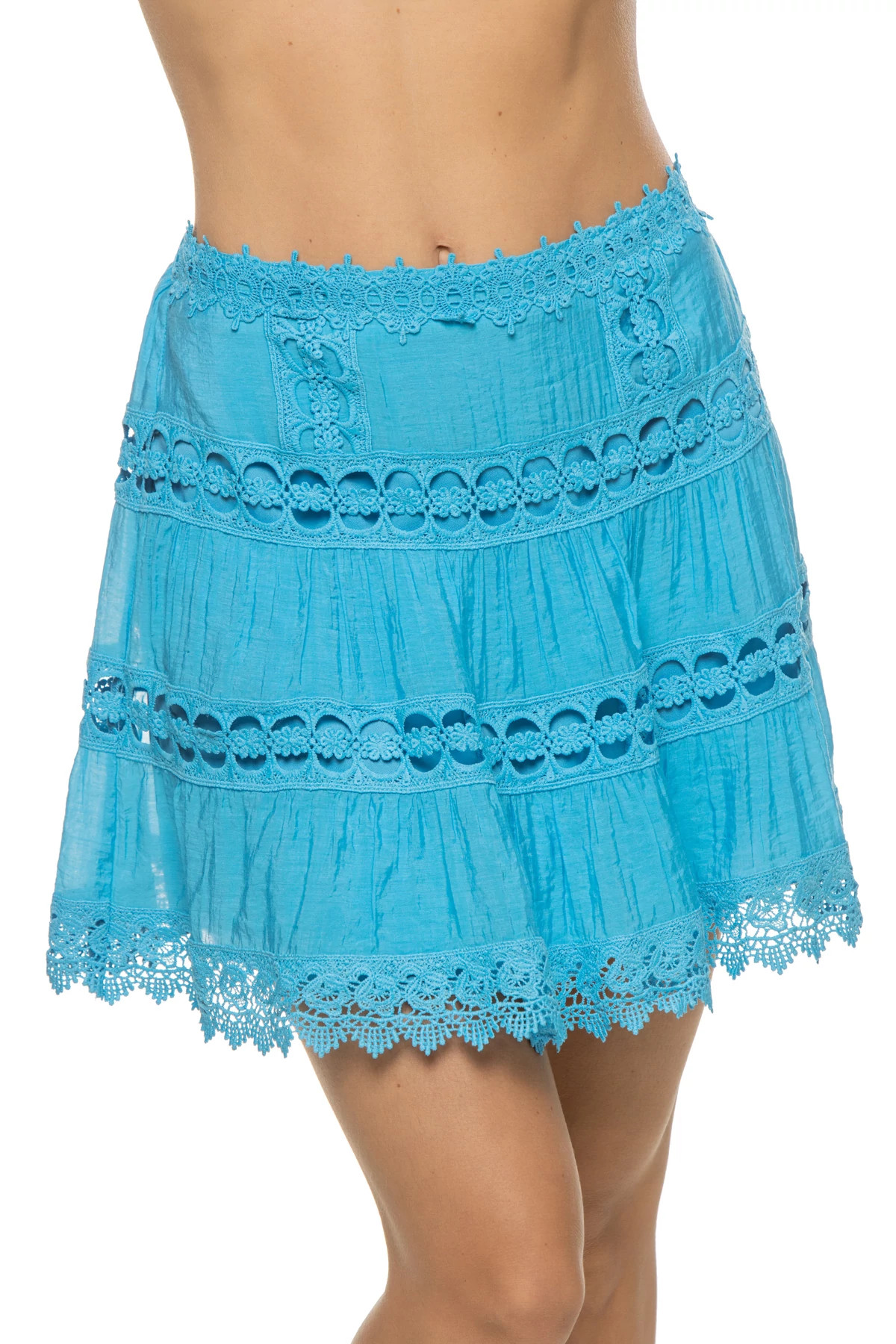 AQUA Crochet High Waist Skirt image number 1