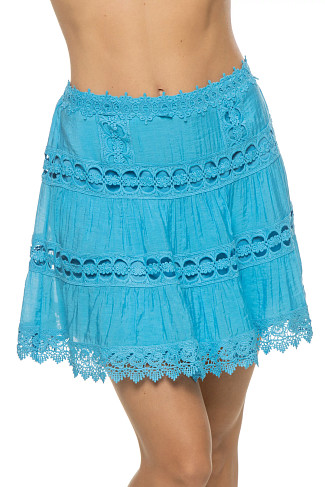 AQUA Crochet High Waist Skirt