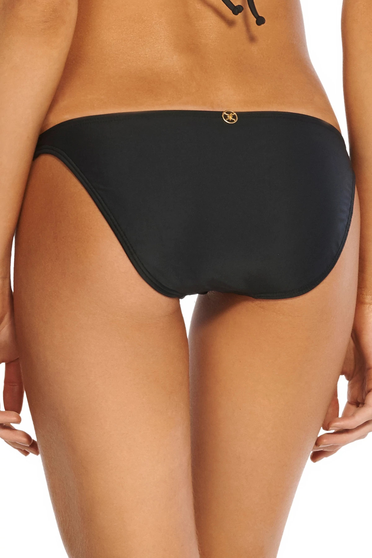 BLACK Laura Tab Side Hipster Bikini Bottom image number 3