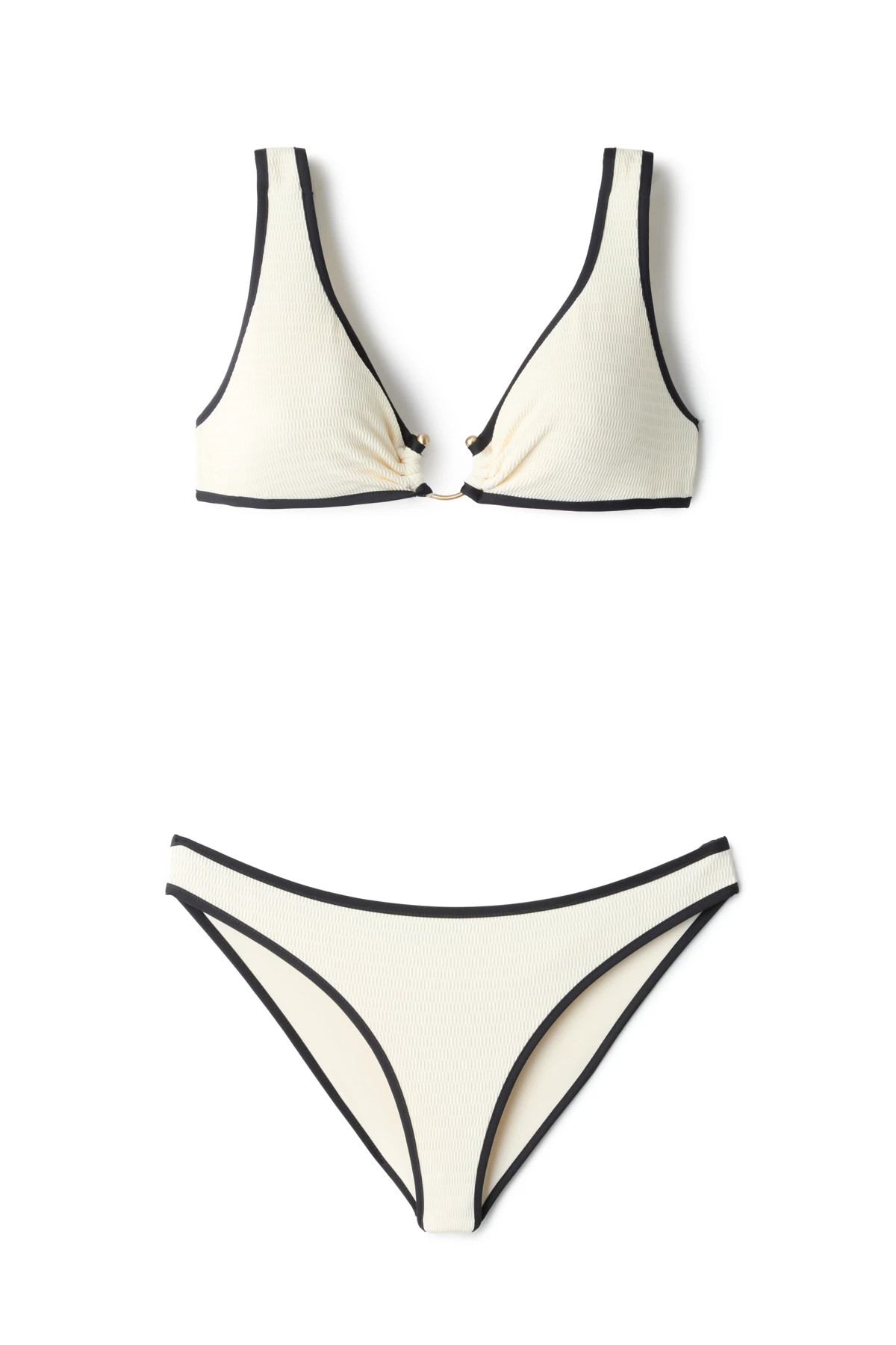 ECRU Ring Front Bralette Bikini Top image number 3