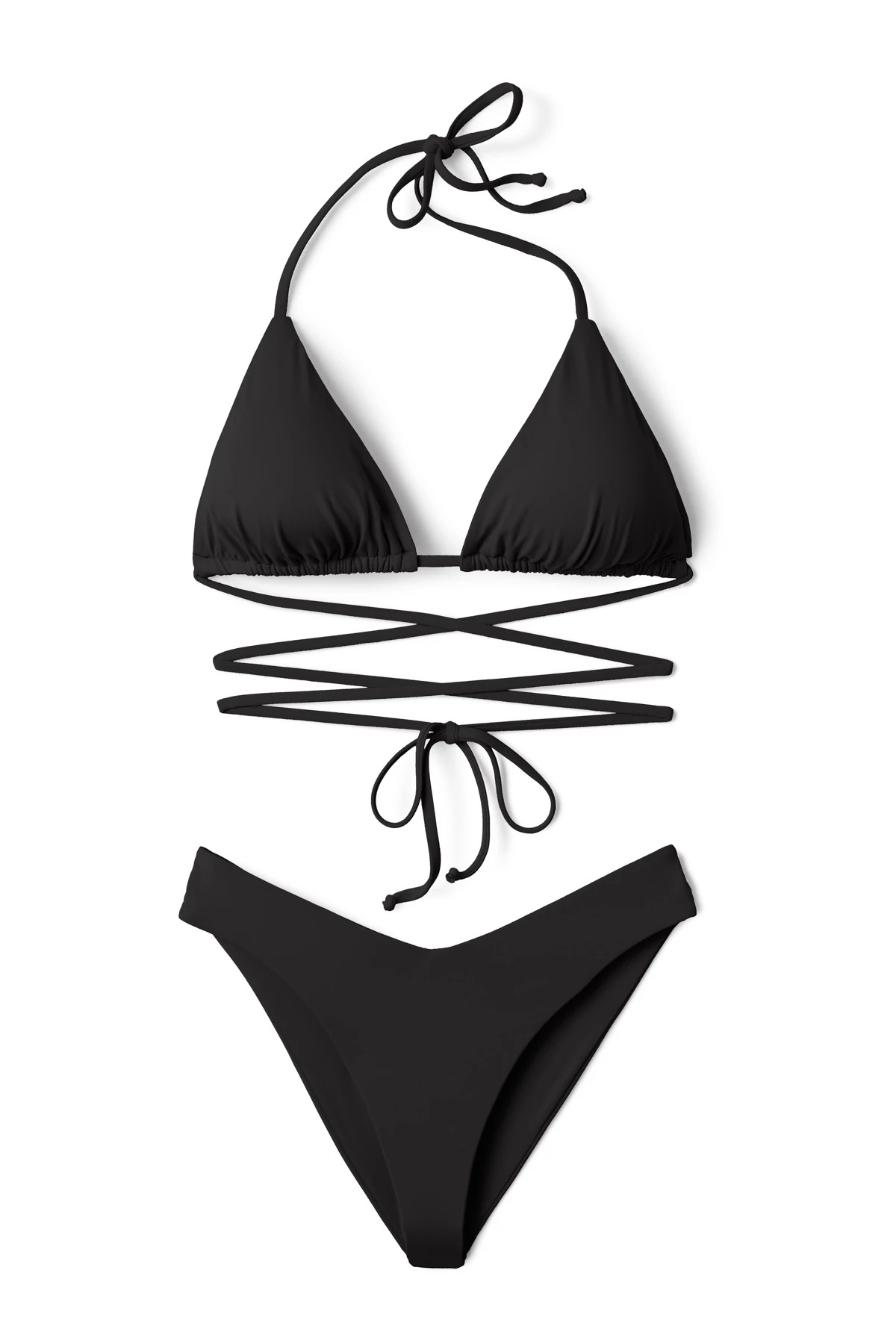 BLACK Hermosa Multi-Way Sliding Triangle Bikini Top image number 6